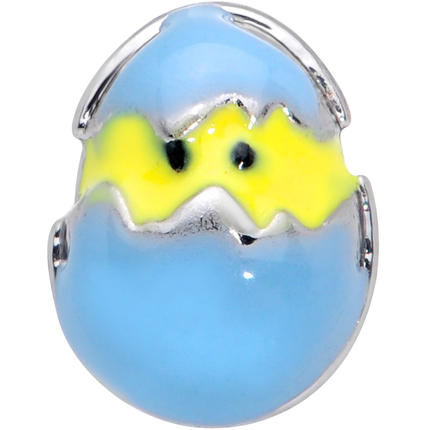 16 Gauge 1/4 Black Blue Easter Egg Chick Cartilage Tragus Earring