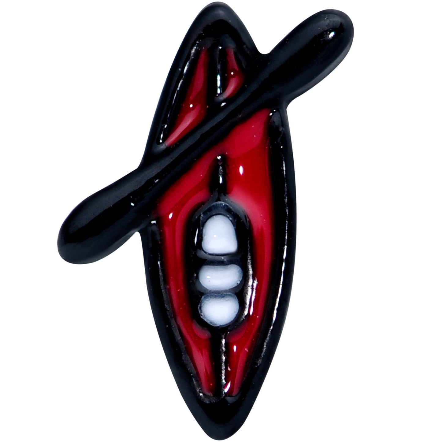 18 Gauge 3/8 Black Red Summer Kayak Boat Nose Hoop