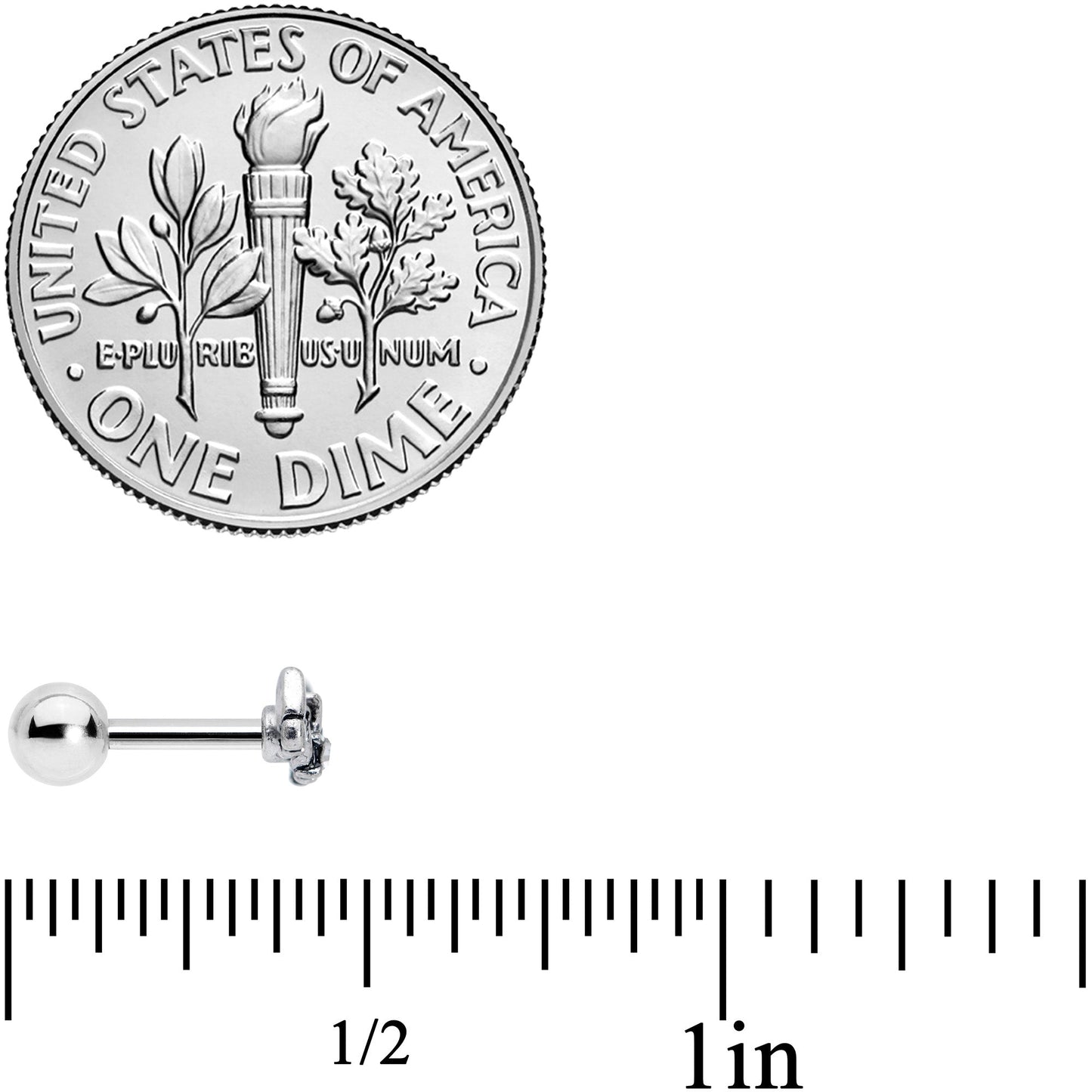 16 Gauge 1/4 Clear Gem Array of Butterflies Cartilage Tragus Earring