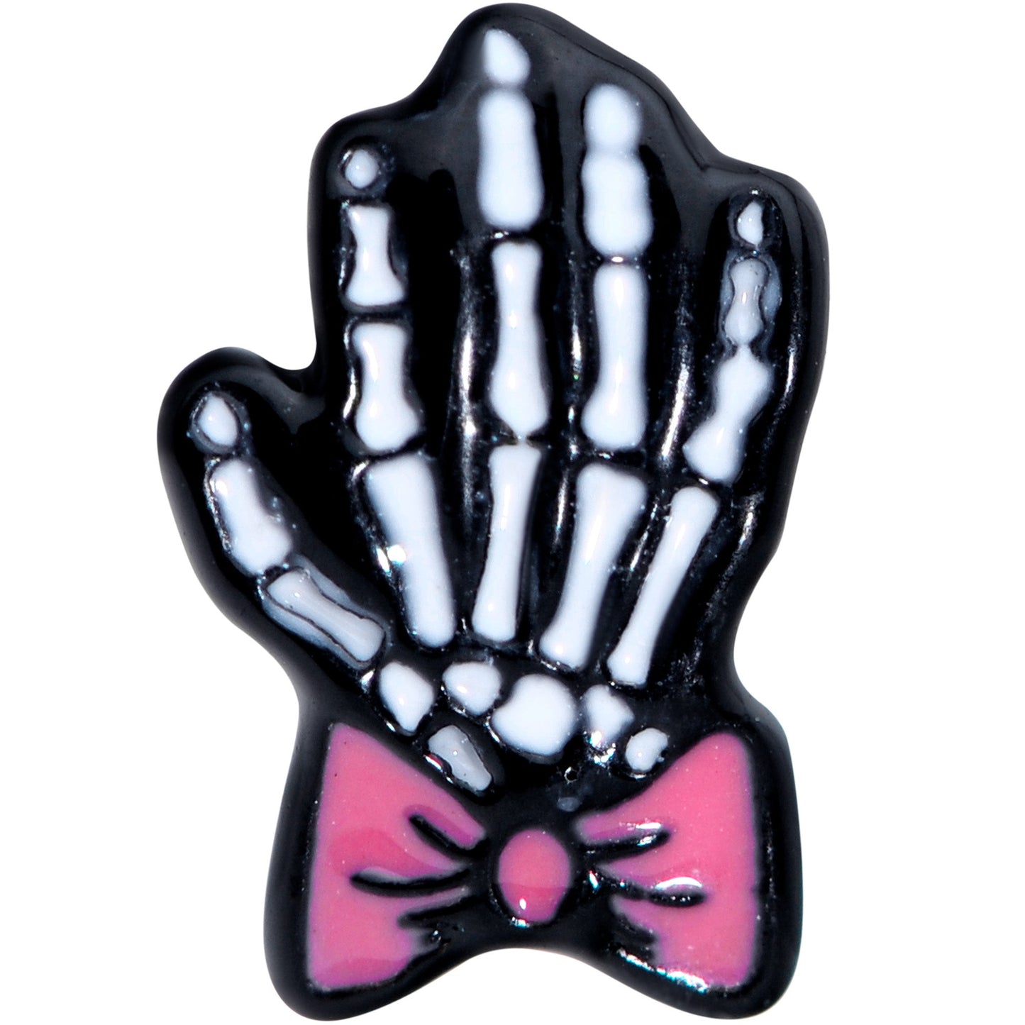 16 Gauge 1/4 Skeleton Hand Bow Halloween Cartilage Tragus Earring