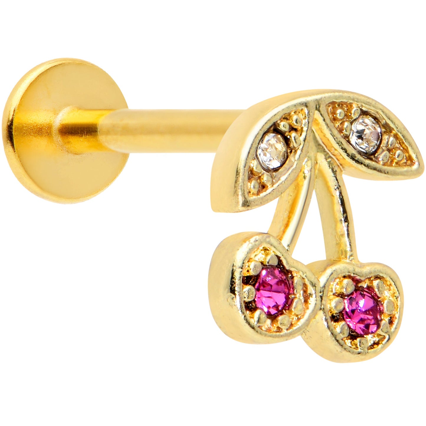 16 Gauge 5/16 Clear Purple Gem Gold Tone Very Cherry Labret Tragus