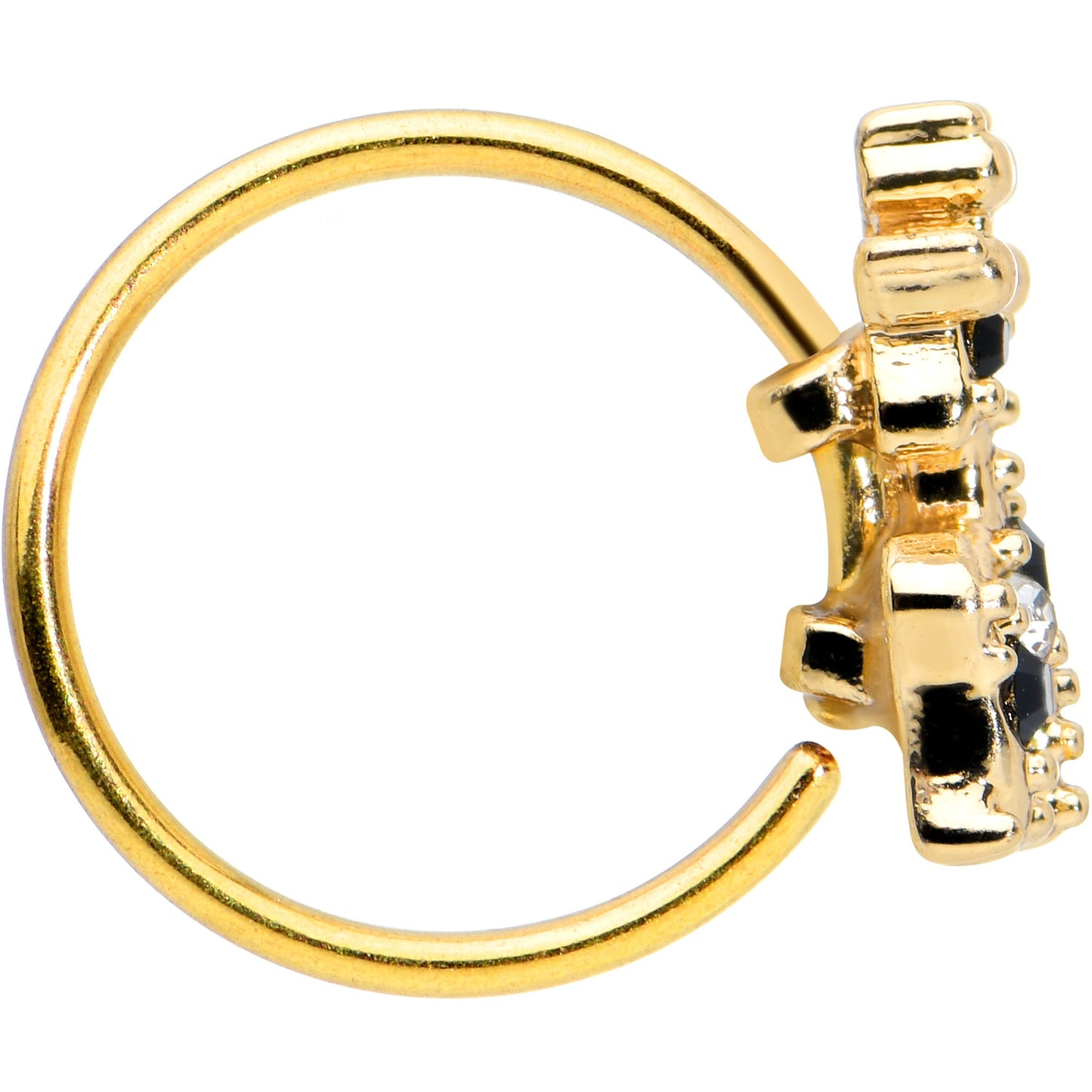 20 Gauge 5/16 Black Gem Decadent Deer Nose Hoop
