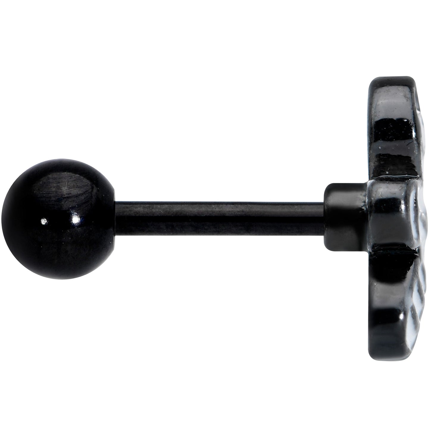 16 Gauge 1/4 Black PVD Red Eye Mummy Halloween Cartilage Tragus