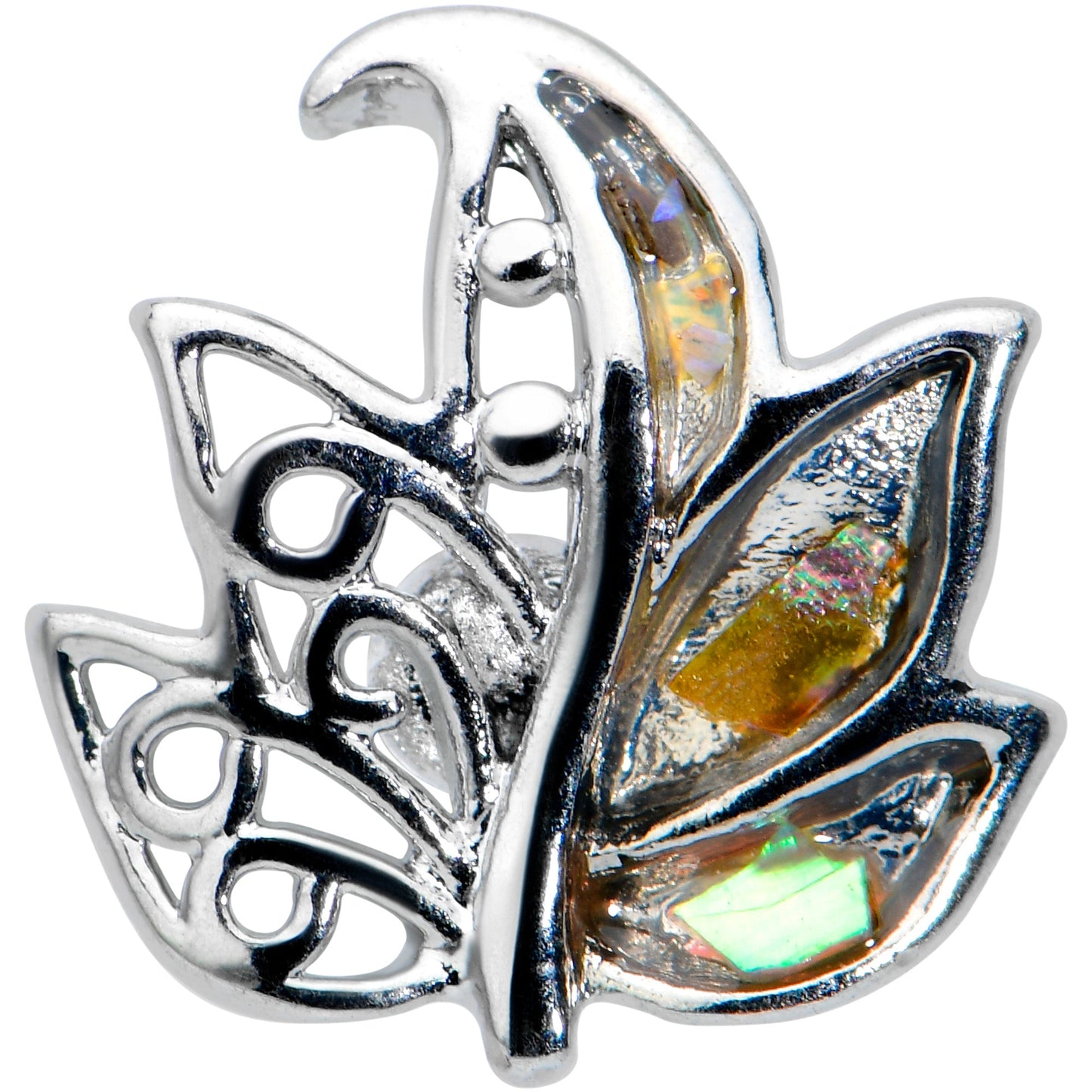 16 Gauge 1/4 Autumnal Colors Maple Leaf Cartilage Tragus Earring
