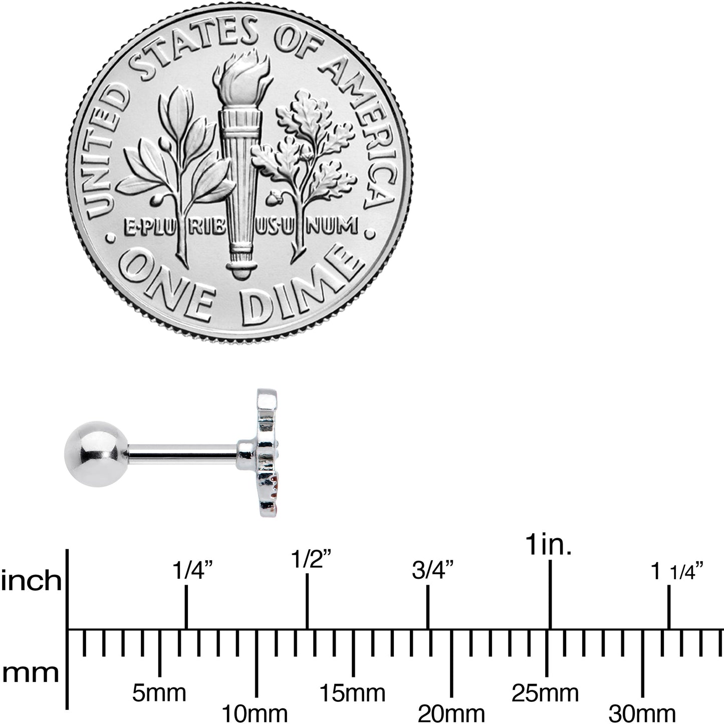 16 Gauge 1/4 Witch Hat Ghost Halloween Cartilage Tragus Earring