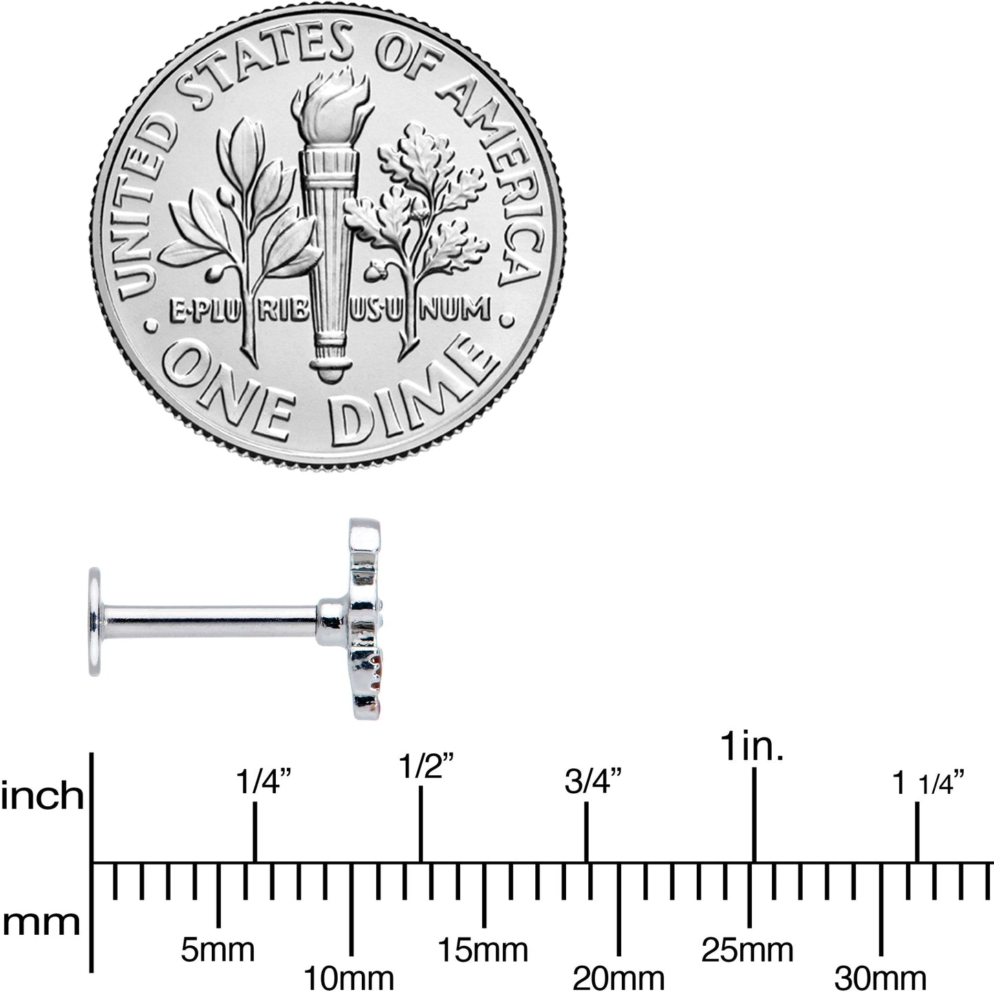 16 Gauge 5/16 Witch Hat Ghost Halloween Labret Monroe Tragus