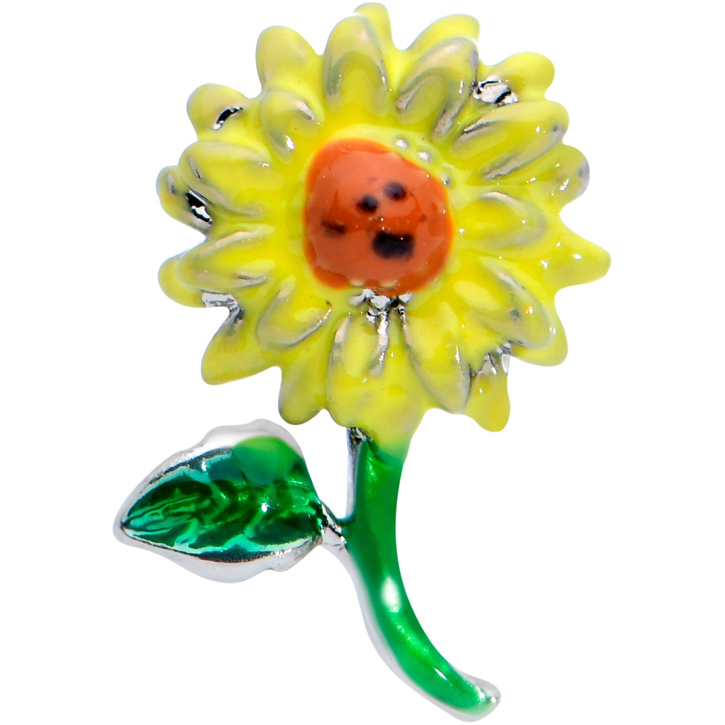 16 Gauge 5/16 Sunny Yellow Sunflower Labret Monroe Tragus