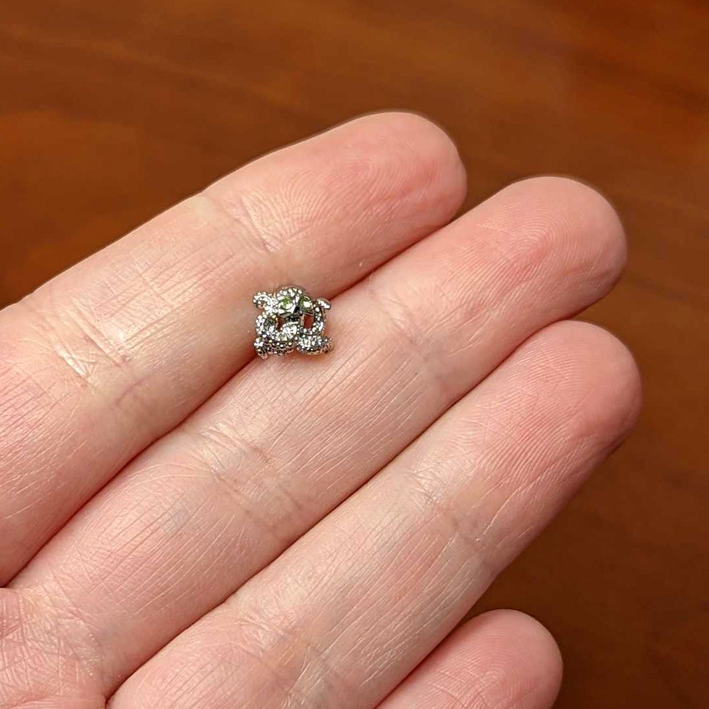 16 Gauge 1/4 Clear Green Gem Sunglass Octopus Cartilage Tragus Earring