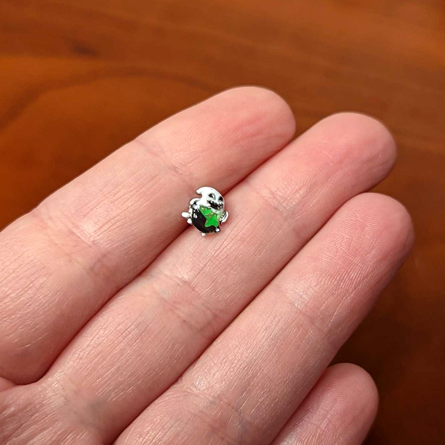 16 Gauge 1/4 Ghost Goo Cauldron Halloween Cartilage Tragus Earring