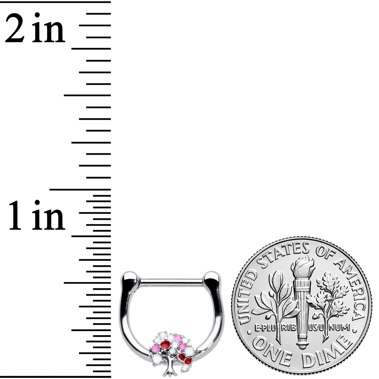 16 Gauge 5/16 Luscious Pinks Fruit Tree Cartilage Clicker