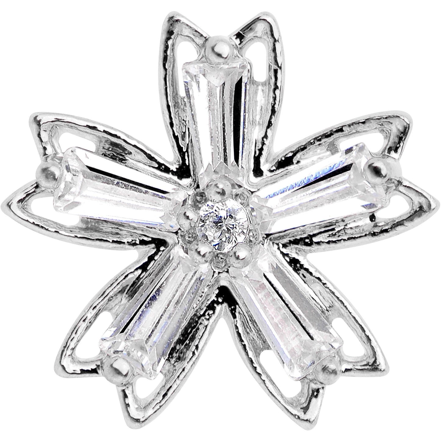 Clear CZ Gem Lil Lily Cartilage Tragus Earring