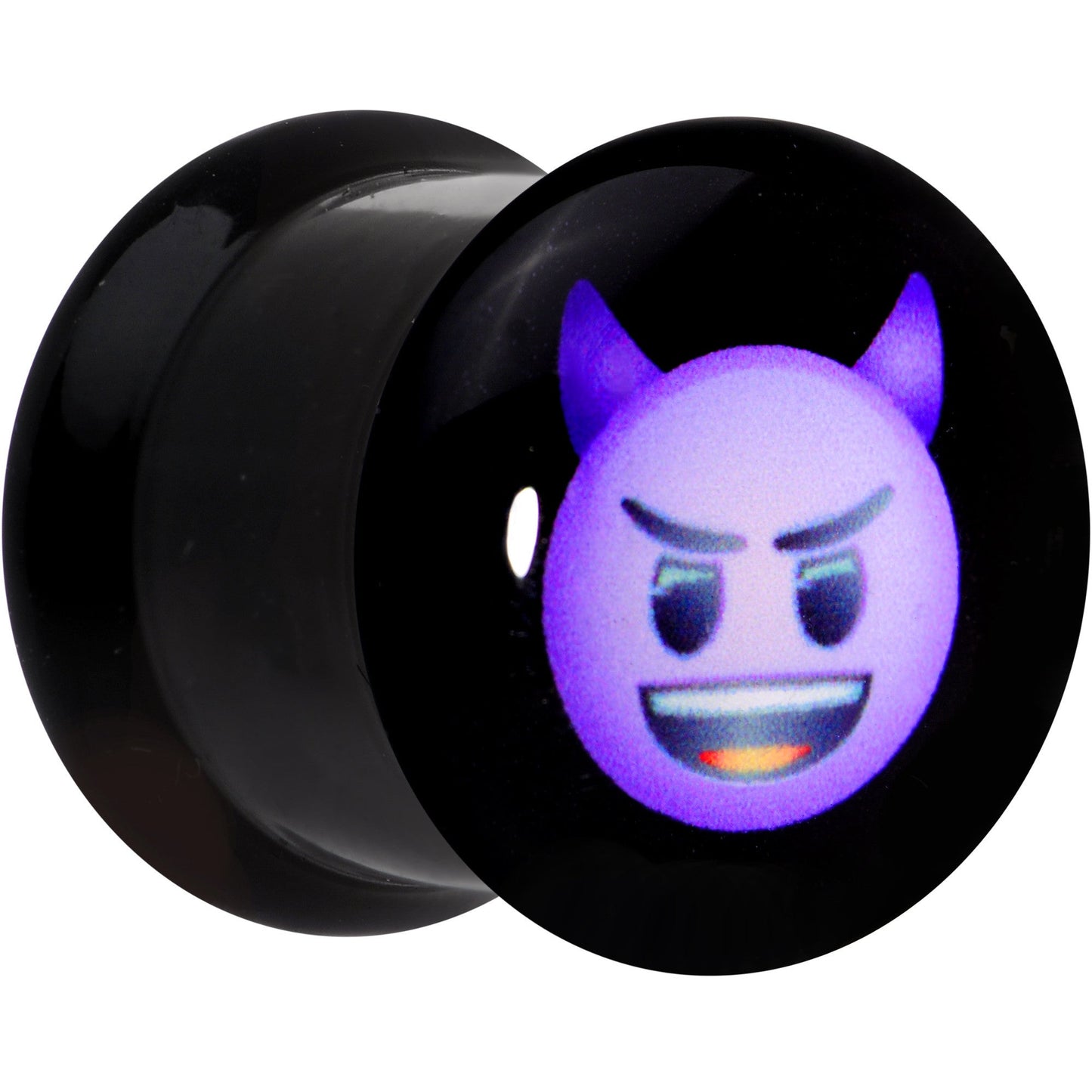 7/16 Licensed Purple Devil emoji Acrylic Double Flare Plug Set