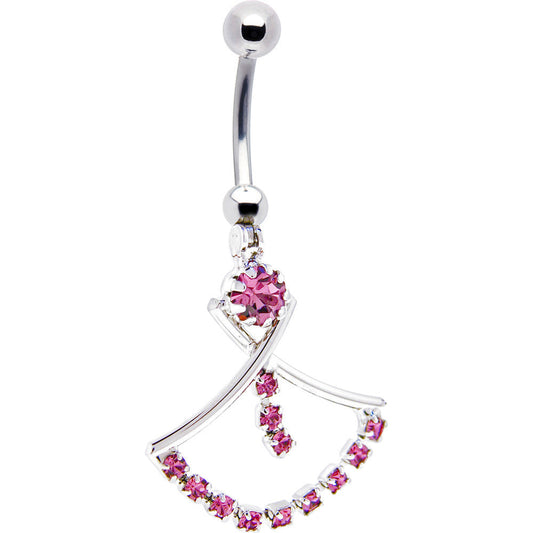 Lavender Gem NOUVEAU TWIST Dangle Belly Ring
