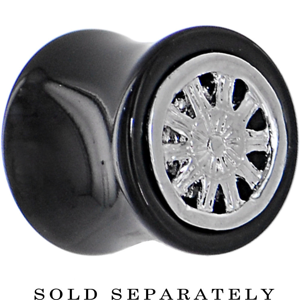 1/2 Black Acrylic WHEEL FRAME Saddle Plug