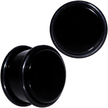 5/8 Black Acrylic Straight Plug Set