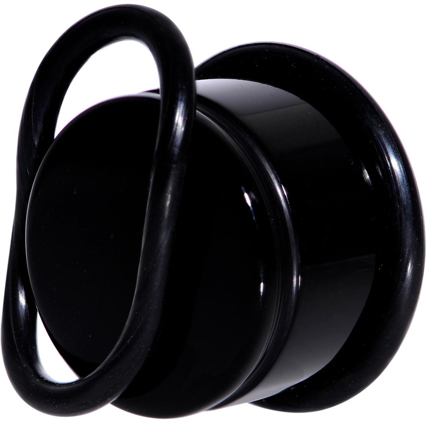 5/8 Black Acrylic Straight Plug Set