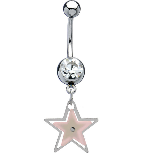 Crystalline Gem Shooting Star Belly Ring