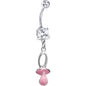 Light Pink Pacifier Belly Ring