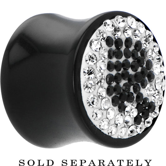 5/8 Gauge Crystal Black Spade Saddle Plug