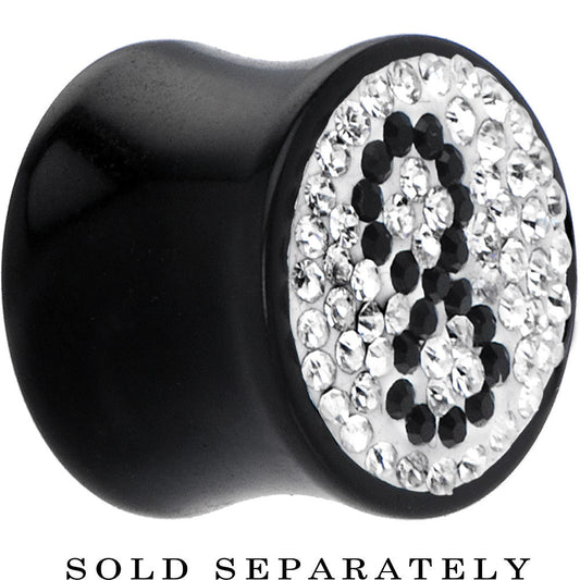 5/8 Gauge Crystal 8 Ball Saddle Plug