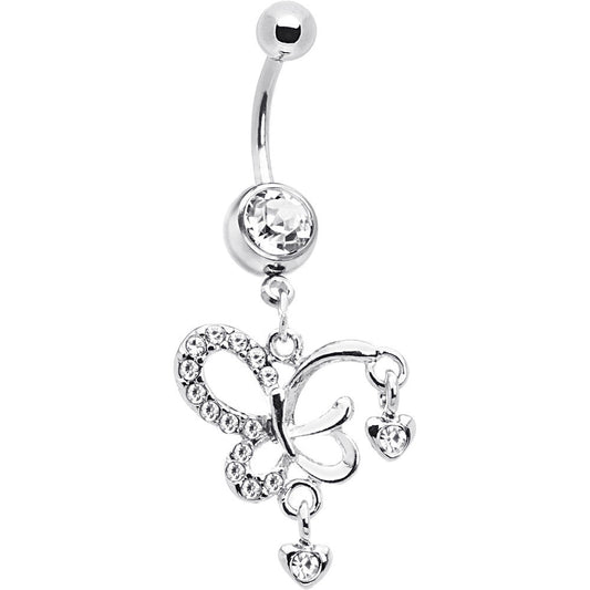 Crystalline Gem Spirited Butterfly Belly Ring