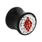 00 Gauge Crystal Red Diamond Saddle Plug