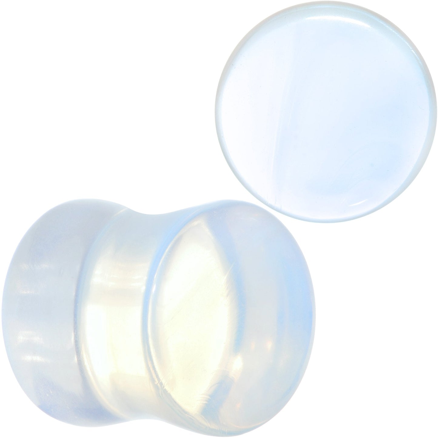 1/2 Argenon Opalite Natural Stone Saddle Plug Set