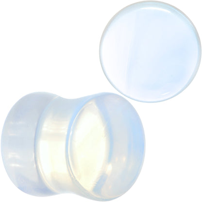 1/2 Argenon Opalite Natural Stone Saddle Plug Set