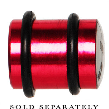 12mm Red Anodized Titanium Blinking Plug