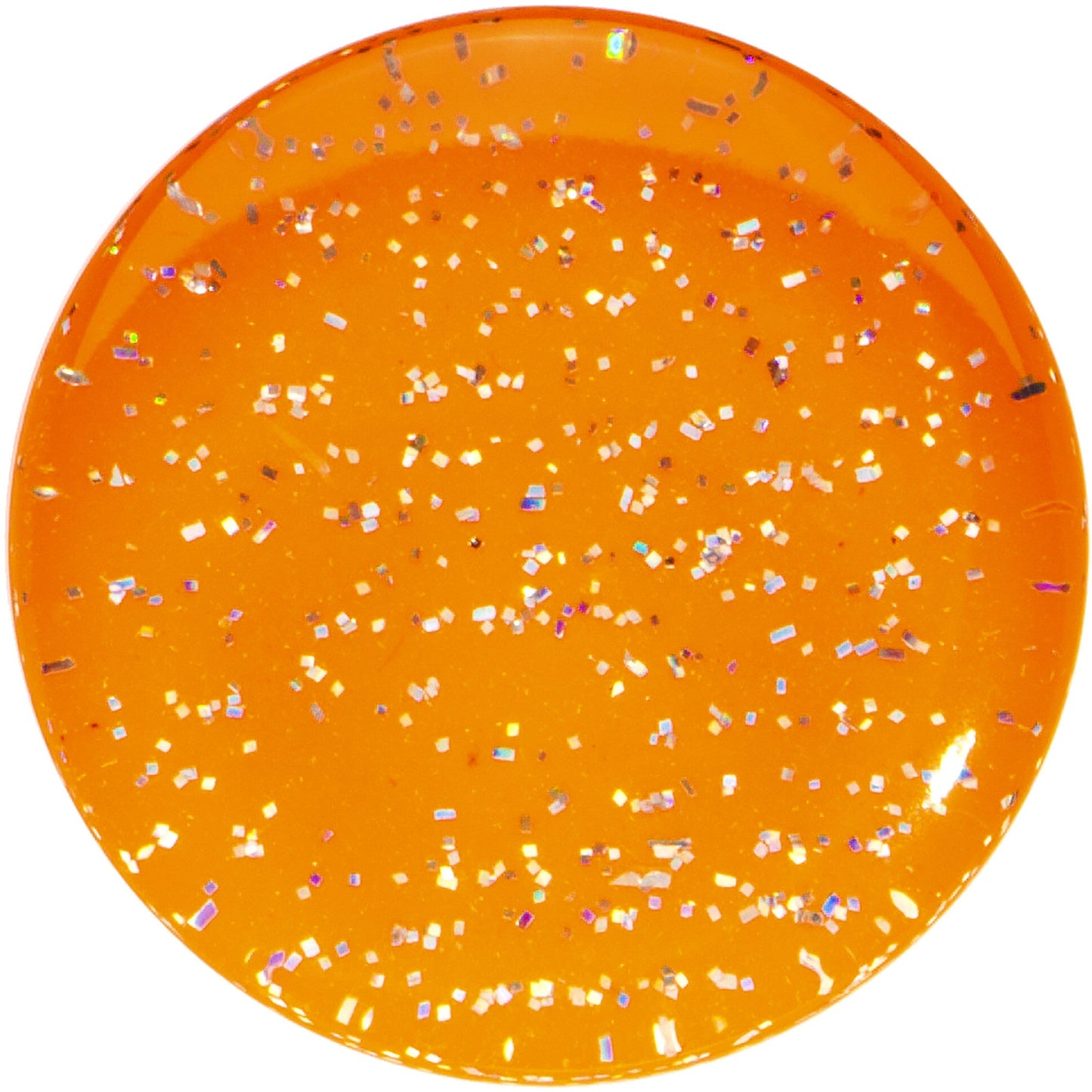 18mm Orange Neon Glitter Saddle Plug
