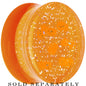 18mm Orange Neon Glitter Saddle Plug