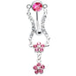 Pink Cubic Zirconia Flower Garden Belly Ring