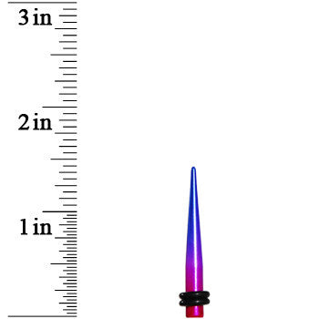 6 Gauge Blue Pink Fusion Acrylic Taper