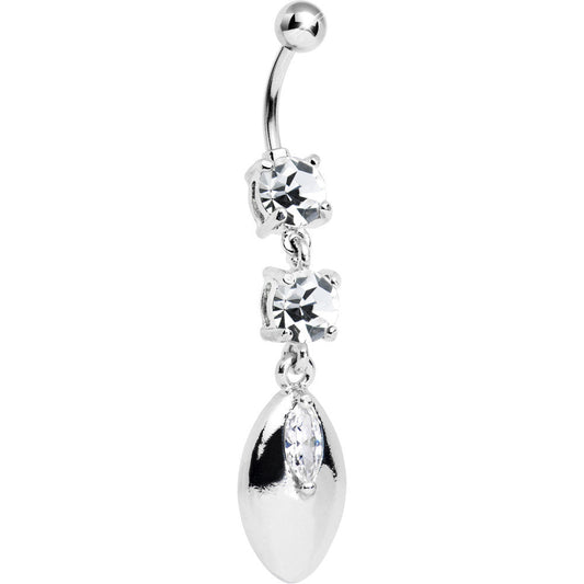 Clear Cubic Zirconia Impressions Belly Ring