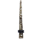 2 Gauge Brown White Resin Native Skull Taper