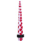 2 Gauge White Red Heart Acrylic Ear Taper