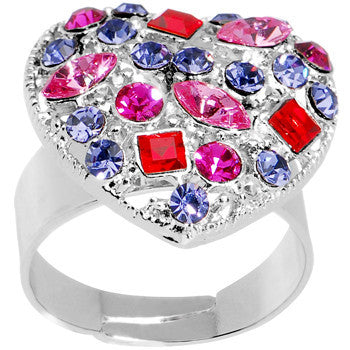 Romantic Heart Adjustable Ring