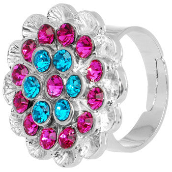 Lovey-Dovey Flower Adjustable Ring