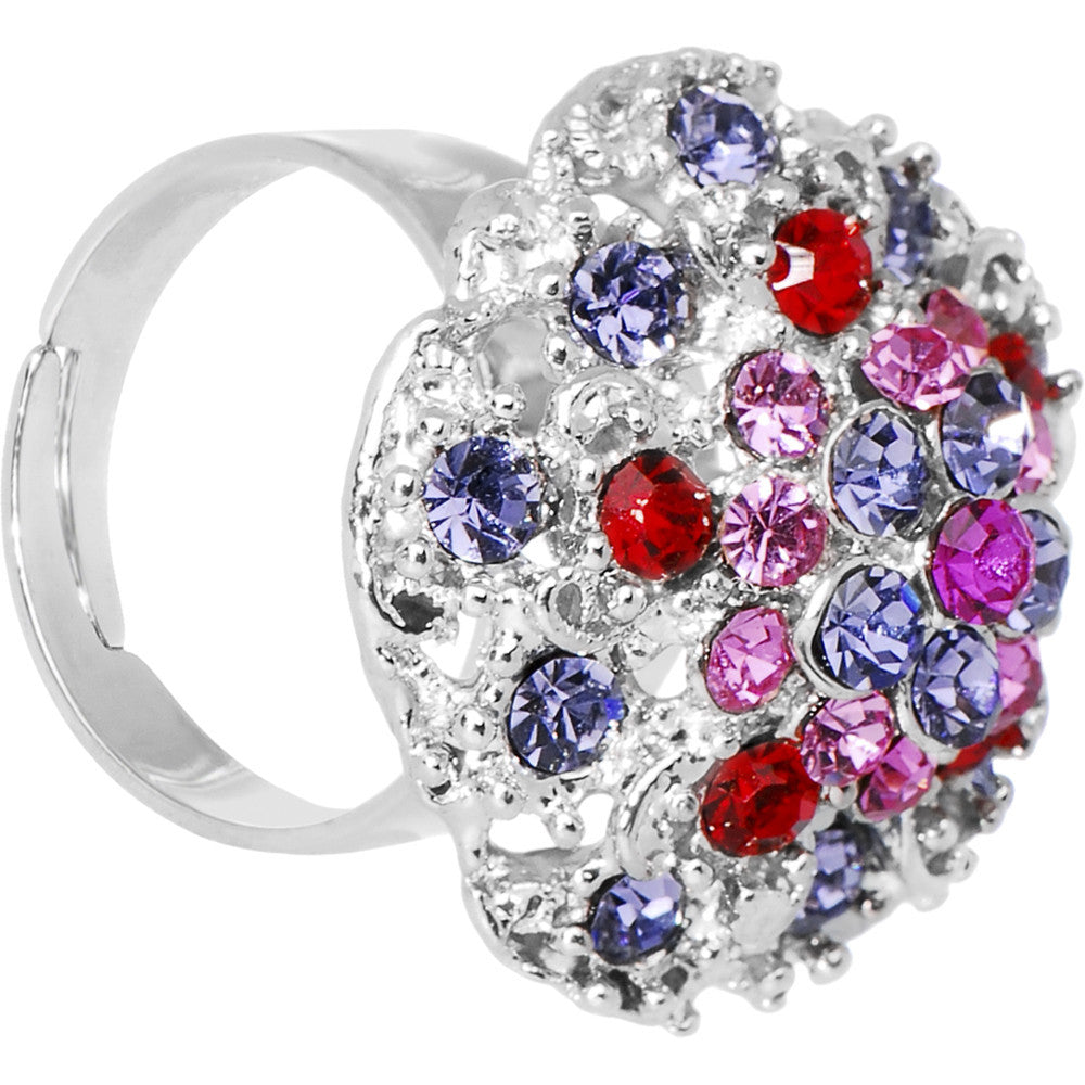 Mysterious Blossom Flower Adjustable Ring