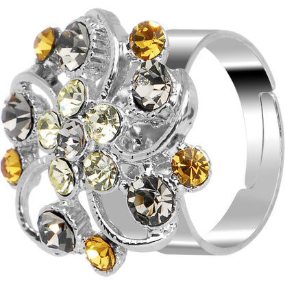 Feminine Exotic Flower Adjustable Ring