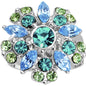 Blue Green Erotic Flower Adjustable Ring