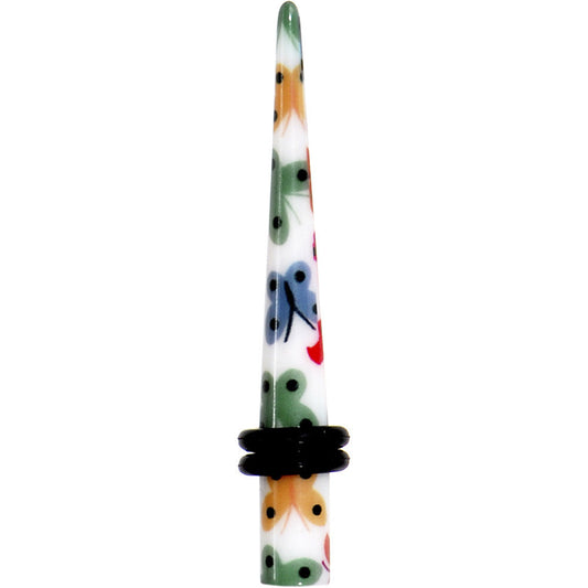 4 Gauge Multi Color Butterfly Acrylic Ear Taper