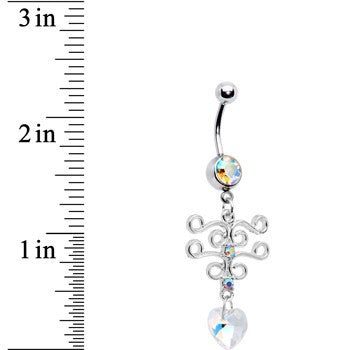 Tranquil Scroll Heart Belly Ring