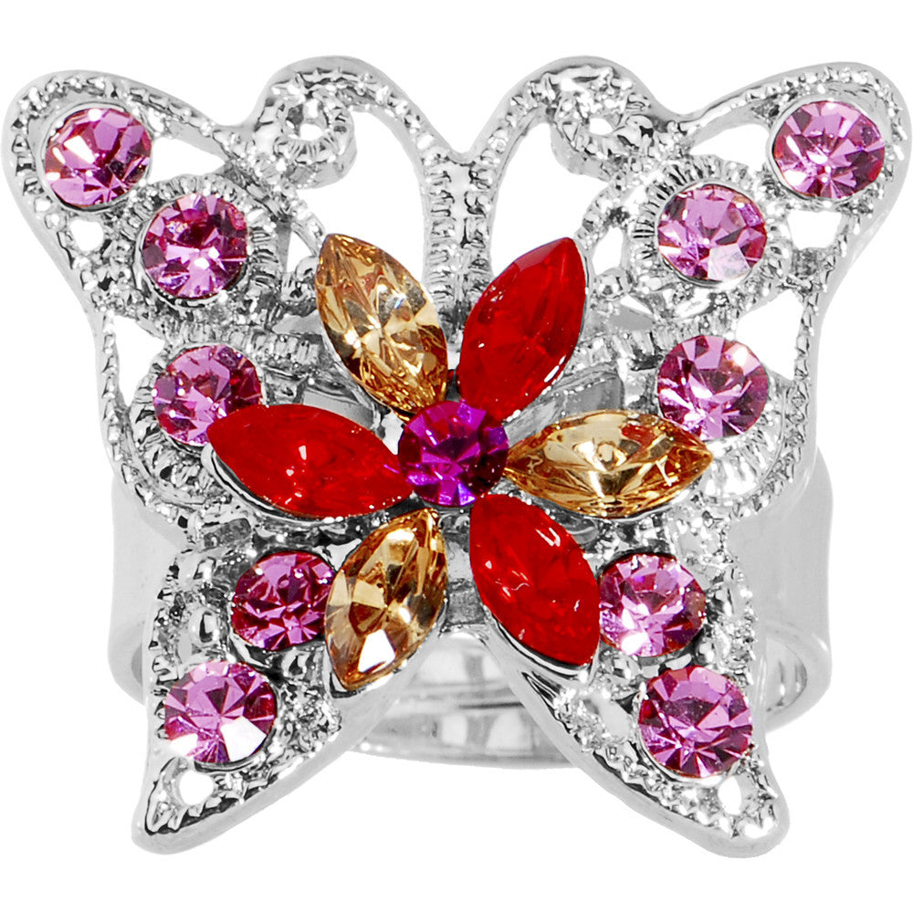 Butterfly Bling Adjustable Ring