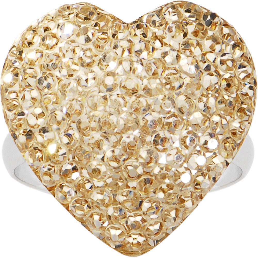 Tawny Sparkler Heart Adjustable Ring