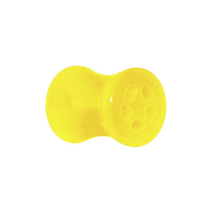 Acrylic Neon Yellow Star Tunnel Plug 2 Gauge to 20mm