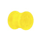 Acrylic Neon Yellow Star Tunnel Plug 2 Gauge to 20mm