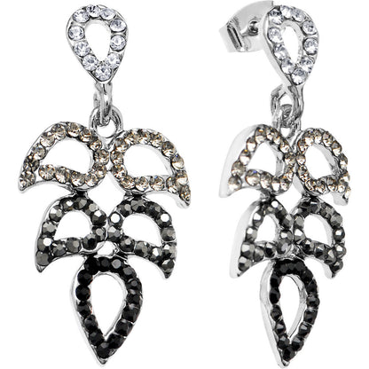 Ravishing Rhinestone Leaf Earrings