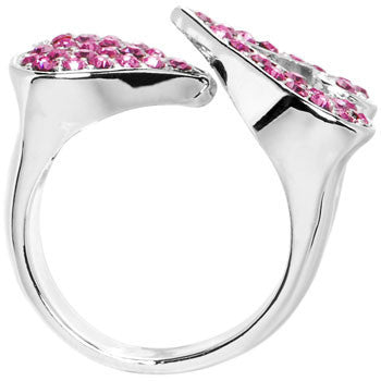 Pink Gem Heartbreaker Heart Adjustable Ring