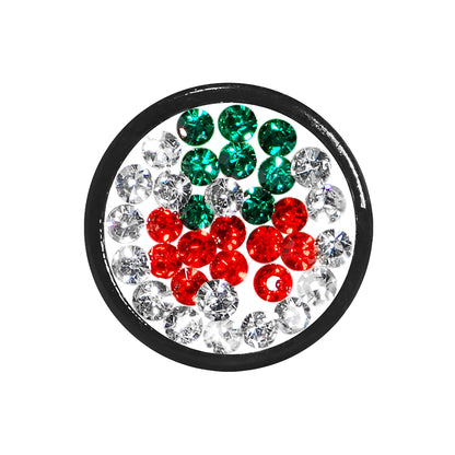 2 Gauge Cherry Ferido Crystal Acrylic Screw Fit Tunnel